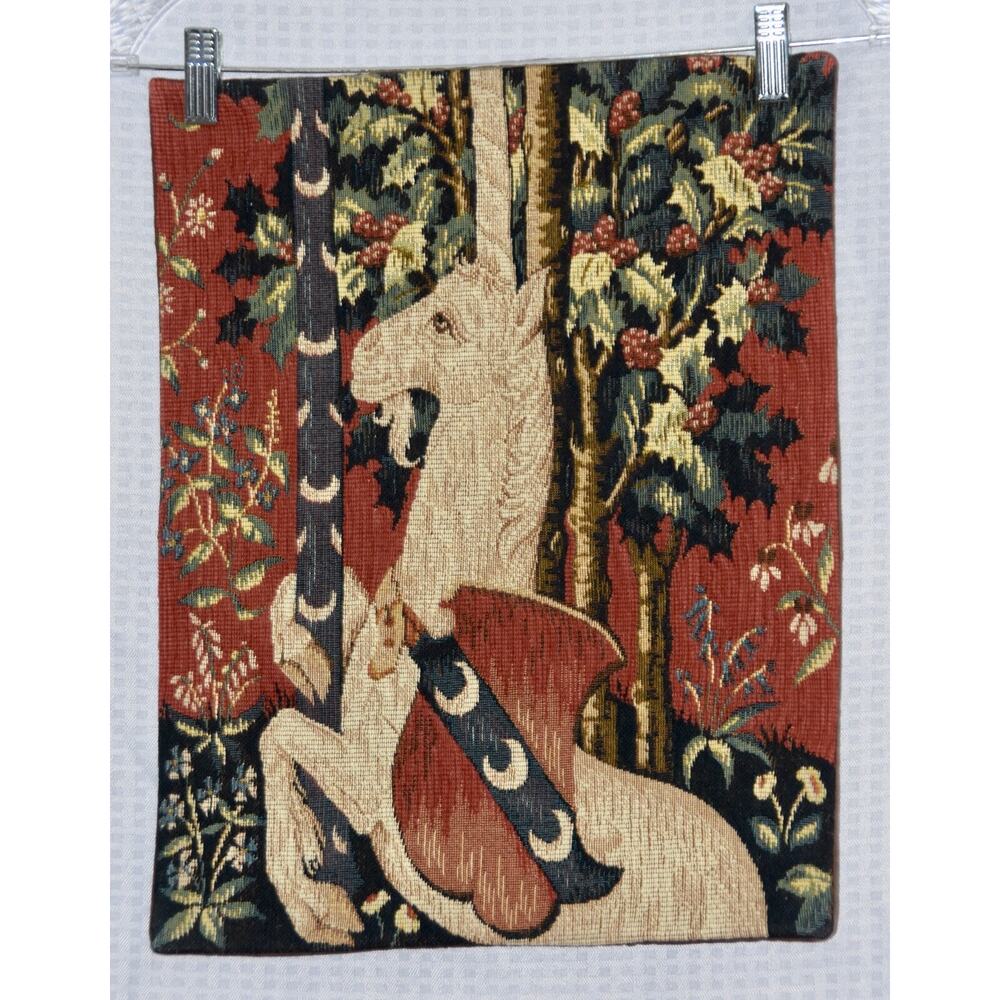 Allan Waller Ltd. Point de l'Halluin Tapestry Lady and the Unicorn Panel